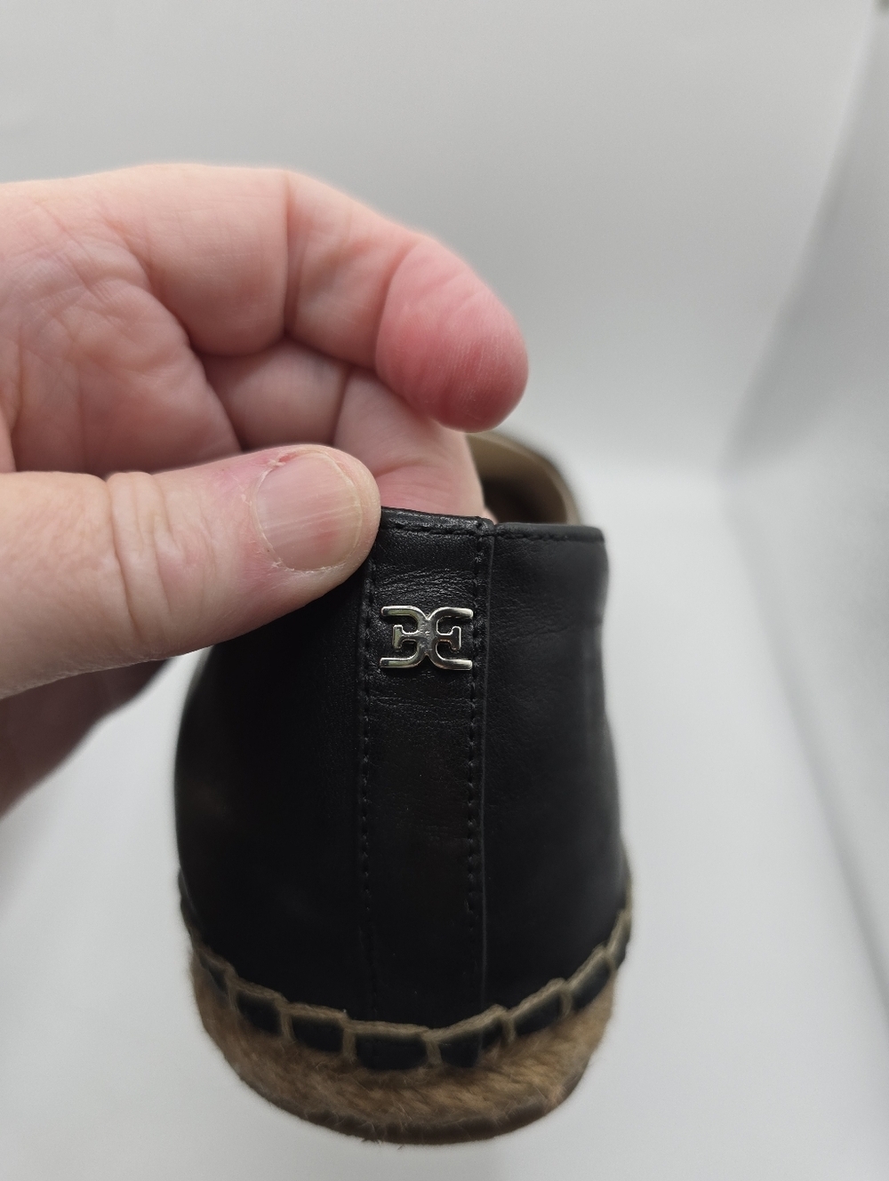 Sam Edleman Leather Black Espadrille Jute Details Flats/shoes. Ladies 9.5M - Picture 11 of 12
